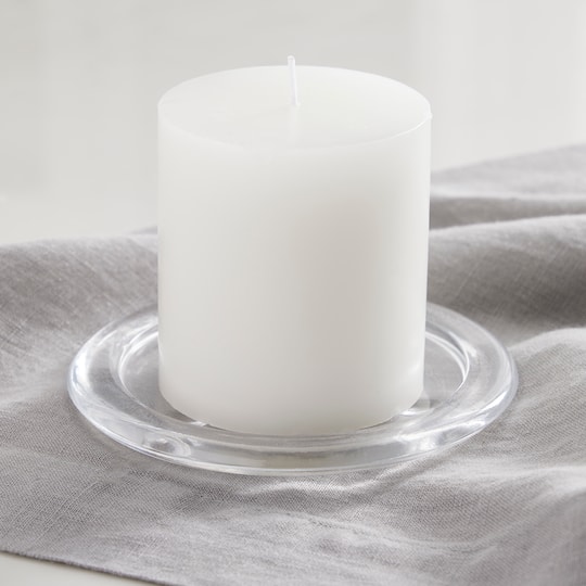 12 Pack: 4.5" Glass Candle Plate by Ashland®